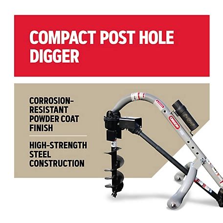 powerline 12 compact post hole digger|Compact Post Hole Digger (ORCPHD.